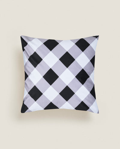 Oblique Plaid Cushion Cover