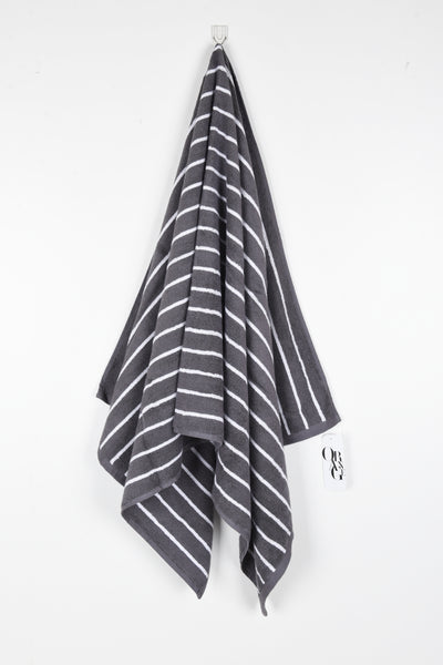 Gray Stripes Cotton Towel