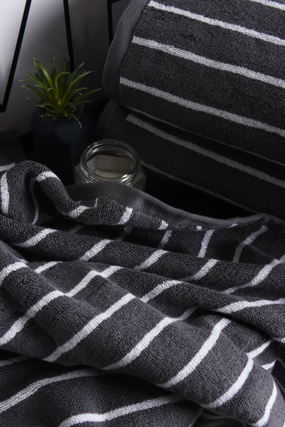 Gray Stripes Cotton Towel