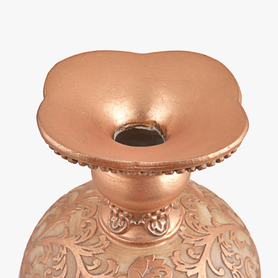 VINTAGE STYLE EMBOSSED FLAIR VASE